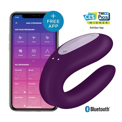Satisfyer Double Joy Vibrator Violet - Clitoral G-Spot Cock Vibe Couples  Sex Toy | eBay