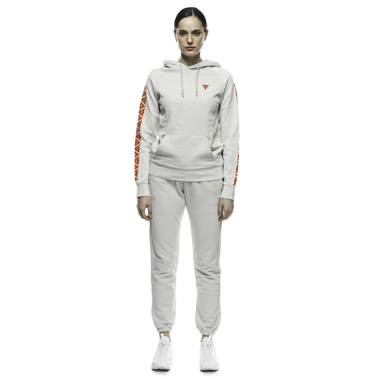 SACAI Felpa pullover donna a righe Dainese taglia S felpa con cappuccio grigia