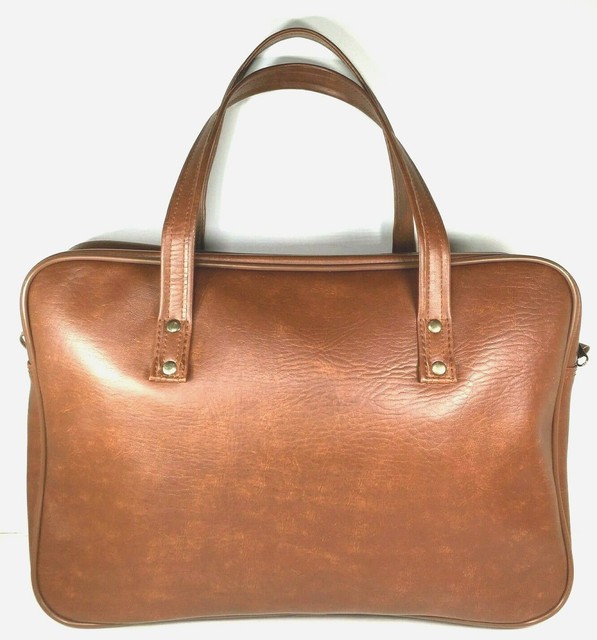 Mr Roberts RARE Vintage Brown Soft Faux Leather Briefcase Mr Roberts RARE Vintage Brown Soft Faux Leather Briefcase