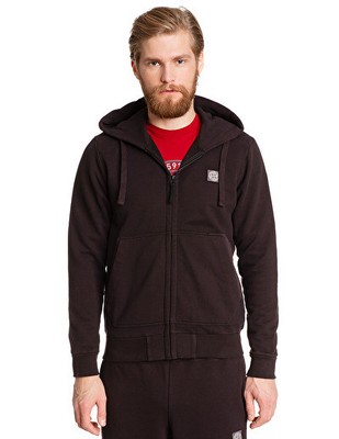 stone island badge full zip sweatshirt