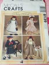 McCalls Crafts Pattern 8139 Betsy McCall 18" Doll Clothes 4 Outfits UNCUT