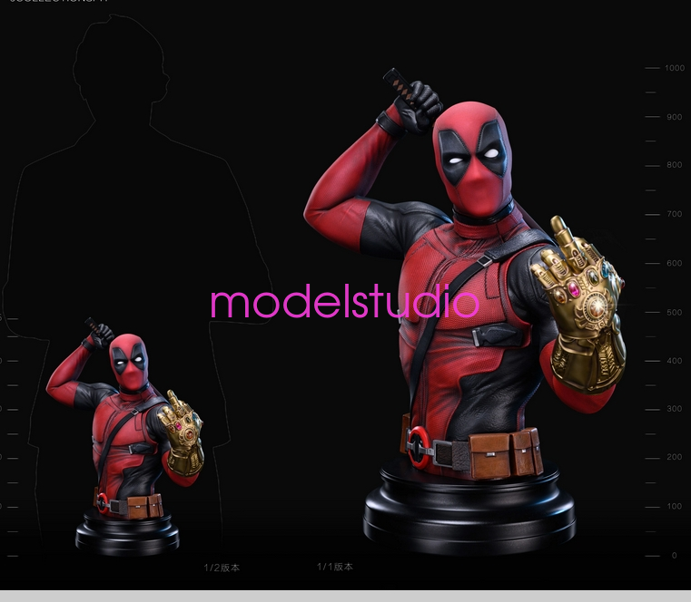 PJMQ Studio Deadpool 1/1 Bust Resin Model H100cm Infinity Gauntlet Pre-order