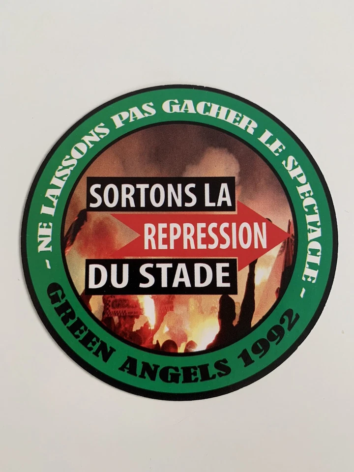 AS Saint Etienne ASSE sticker Green Angels autocollant football foot - Photo 1/1