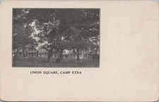 Postcard Maine ME Etna 1909 Union Square Camp Etna Camp Ground