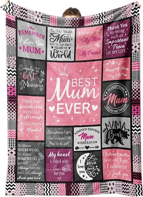PRSTENLY Mothers Day Gifts for Mum, 60 * 50In Fleece Blanket Mum Birthday Gifts,