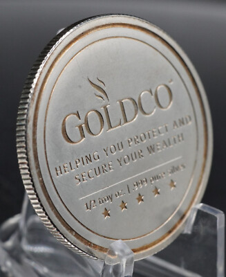 1980s President Ronald Reagan GoldCo 1/2oz 999 FINE Silver round
