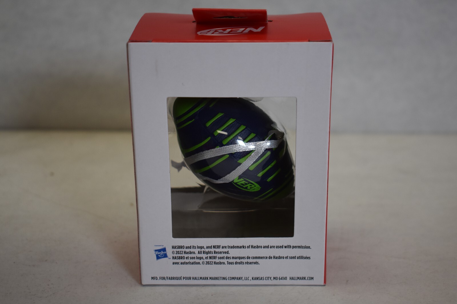 Hallmark Christmas Tree Ornament Nerf Blaster Blue/Green Football New eBay