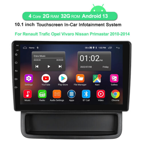 Autoradio Für Opel Vivaro A Renault Trafic II Android 13 RDS FM GPS WiFi 2+32G - Bild 2 von 24