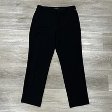 J. Crew Womens Dress Pants Size 4 Pleated Front Preppy Slim Fit Black Pantalones