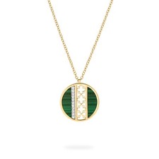 Birks Dare to Dream Malachite and Diamond Medallion Pendant, L (25 mm)
