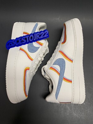 WOMEN'S NIKE AIR FORCE 1 07 LV8 [DJ4655 133] SAIL DENIM SWOOSH AF1