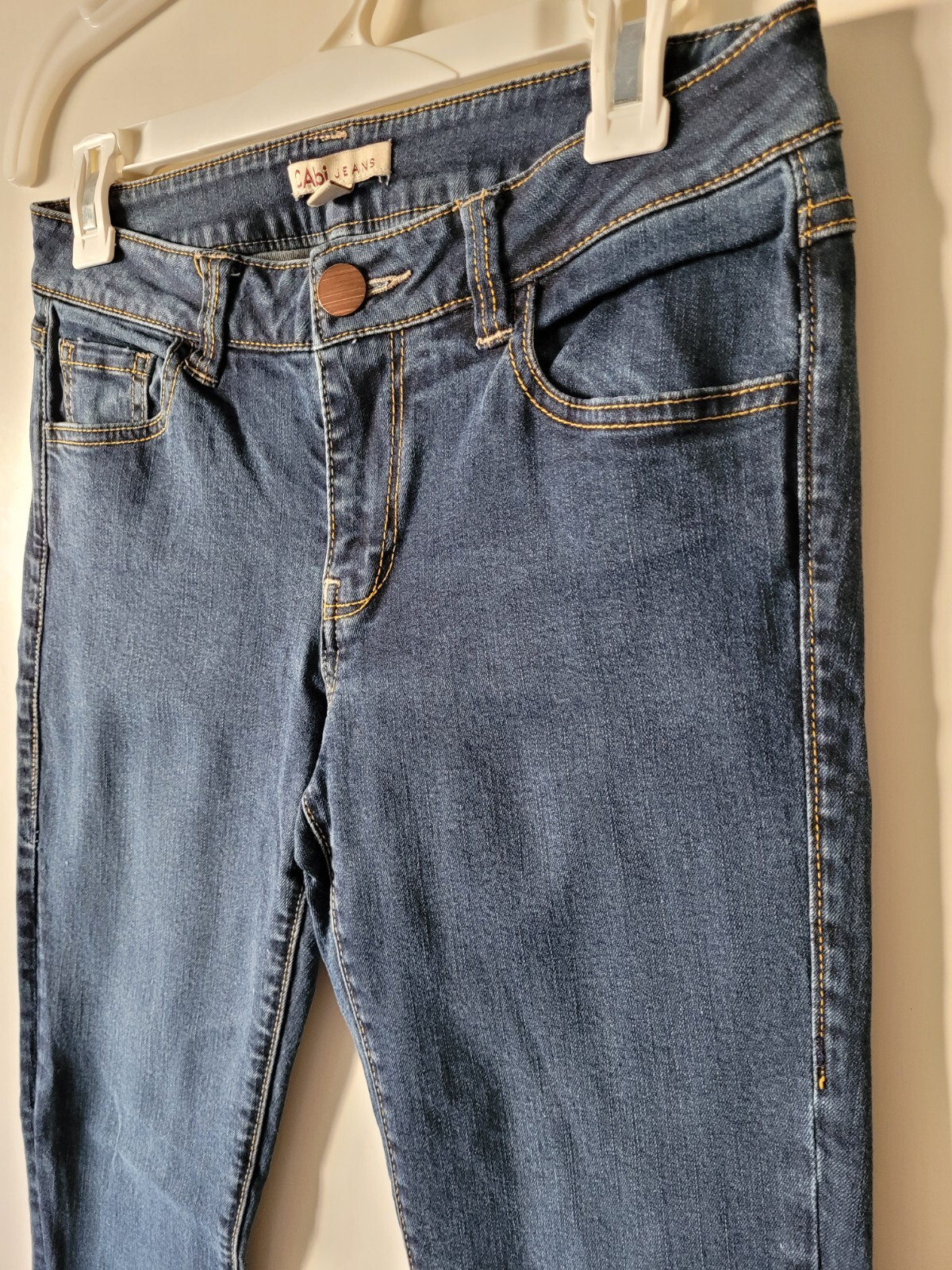 CAbi Basic Classic Solid Skinny Denim Blue Jeans … - image 4