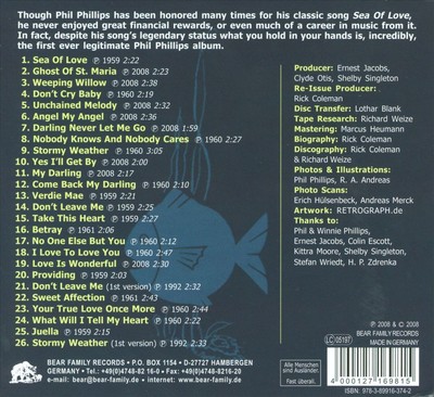 PHIL PHILLIPS SEA OF LOVE NEW CD