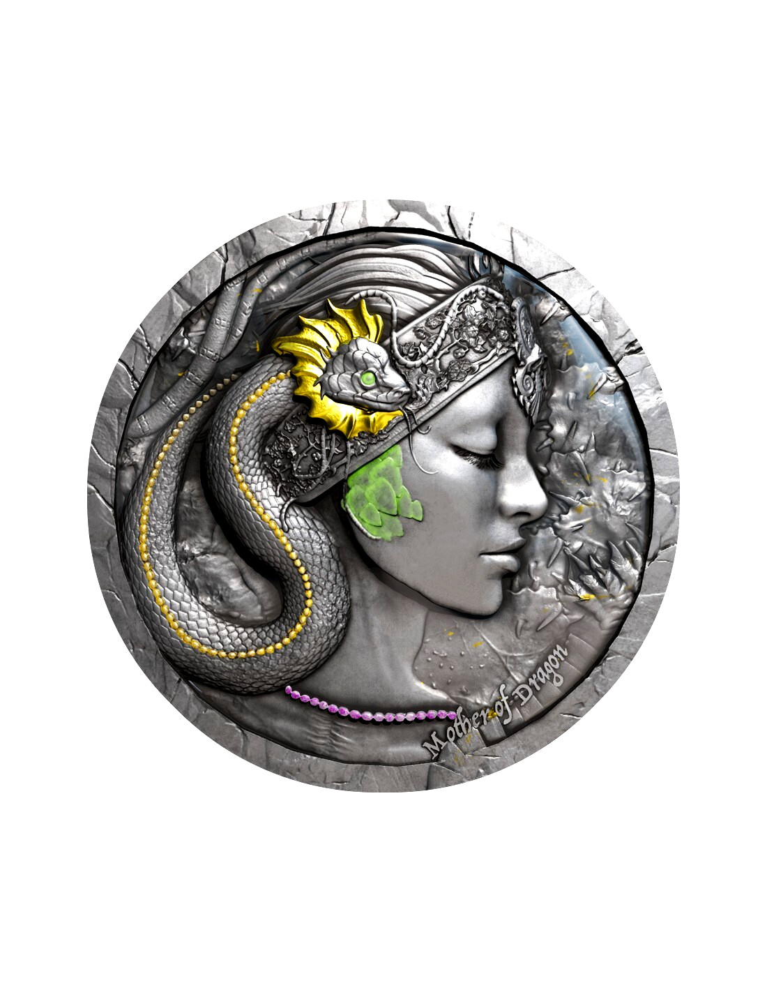 MOTHER OF DRAGON 2 Oz Silver Coin 2000 Francs Cameroon 2025