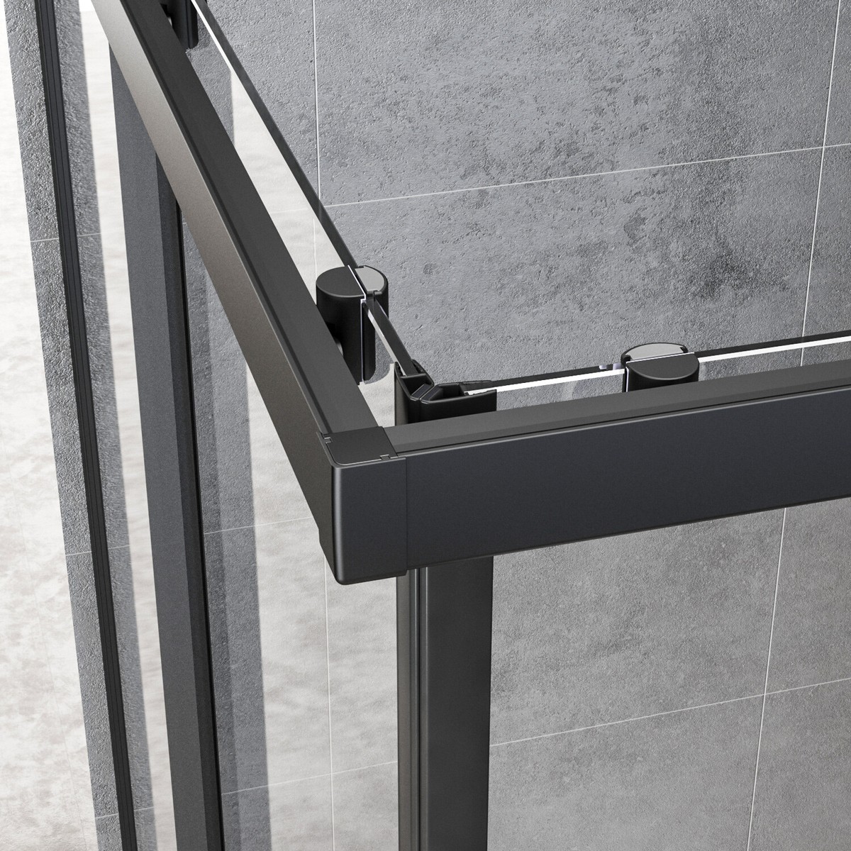 Boromal Eckdusche Duschkabine 75x90 90x75 H:185cm Eckeinstieg