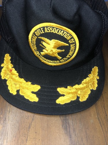 Cappello vintage NRA berretto adulto uomo snap back uova strapazzate nero rete schiuma USA - Foto 2 di 11
