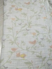 Aden  Anais Baby Blanket Cotton Muslin pink gray birds green leaves vines