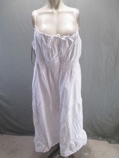 Forever 21 Size 1X Womens White 100% Cotton Comfort Beauty Maxi Sundress 141