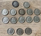 New ListingLot of 15 Vintage 1964-P and D Roosevelt 10 Cent Silver Dimes