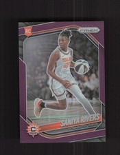 2025 Panini Prizm WNBA #131 Saniya Rivers Purple Prizms #/149