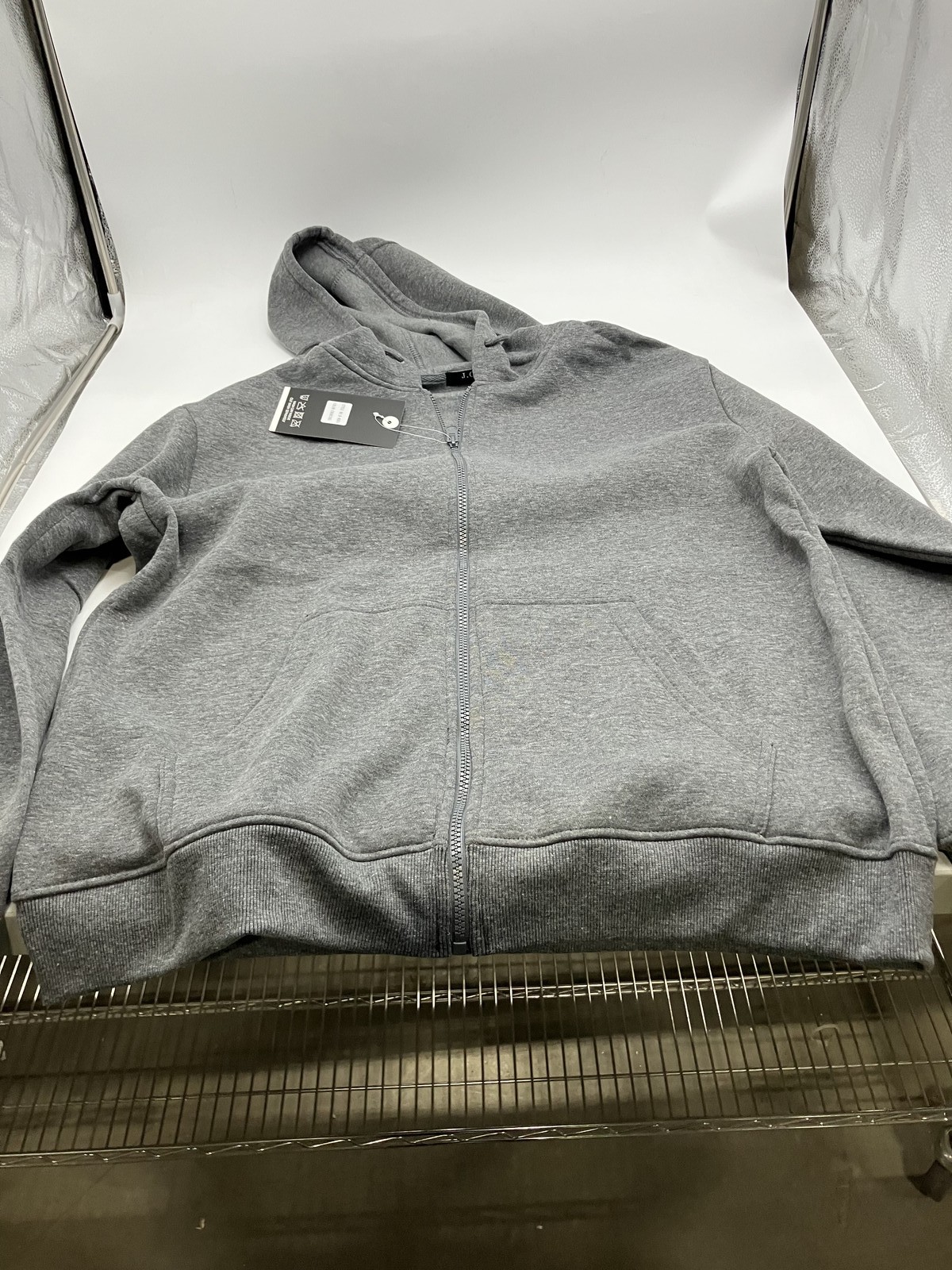 КУРТКА-СВИТЕР H-8001 J.COME НА МОЛНИИ - РАЗМЕР: МУЖСКОЙ XL - ТЕМНО-КОРИЧНЕВЫЙ