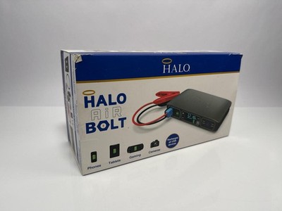 HALO Bolt Air Portable Jump Starter Air Compressor USB Power Bank Blue 100PSI