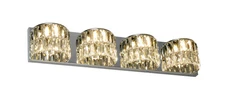 allen + roth Willow 4-Light Chrome Modern/Contemporary Vanity Light