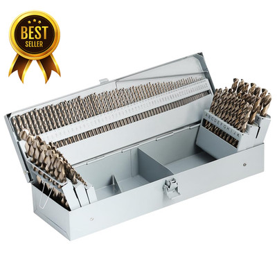 115Pcs M35 Cobalt Drill Bit Set - 5% Cobalt HSS Metal Bits for Hardened Steel/St