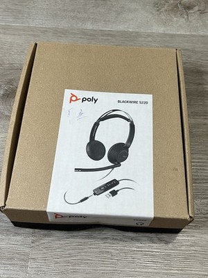 Plantronics (Poly) Blackwire 207576-01 5220 Series C5220 USB-A Binaural Headset