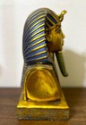 EGYPTIAN HEAD OF PHARAOH KING TUT TUTANKHAMUN ON BASE WITH HEIROGLYPHS12"x6" — photo 3