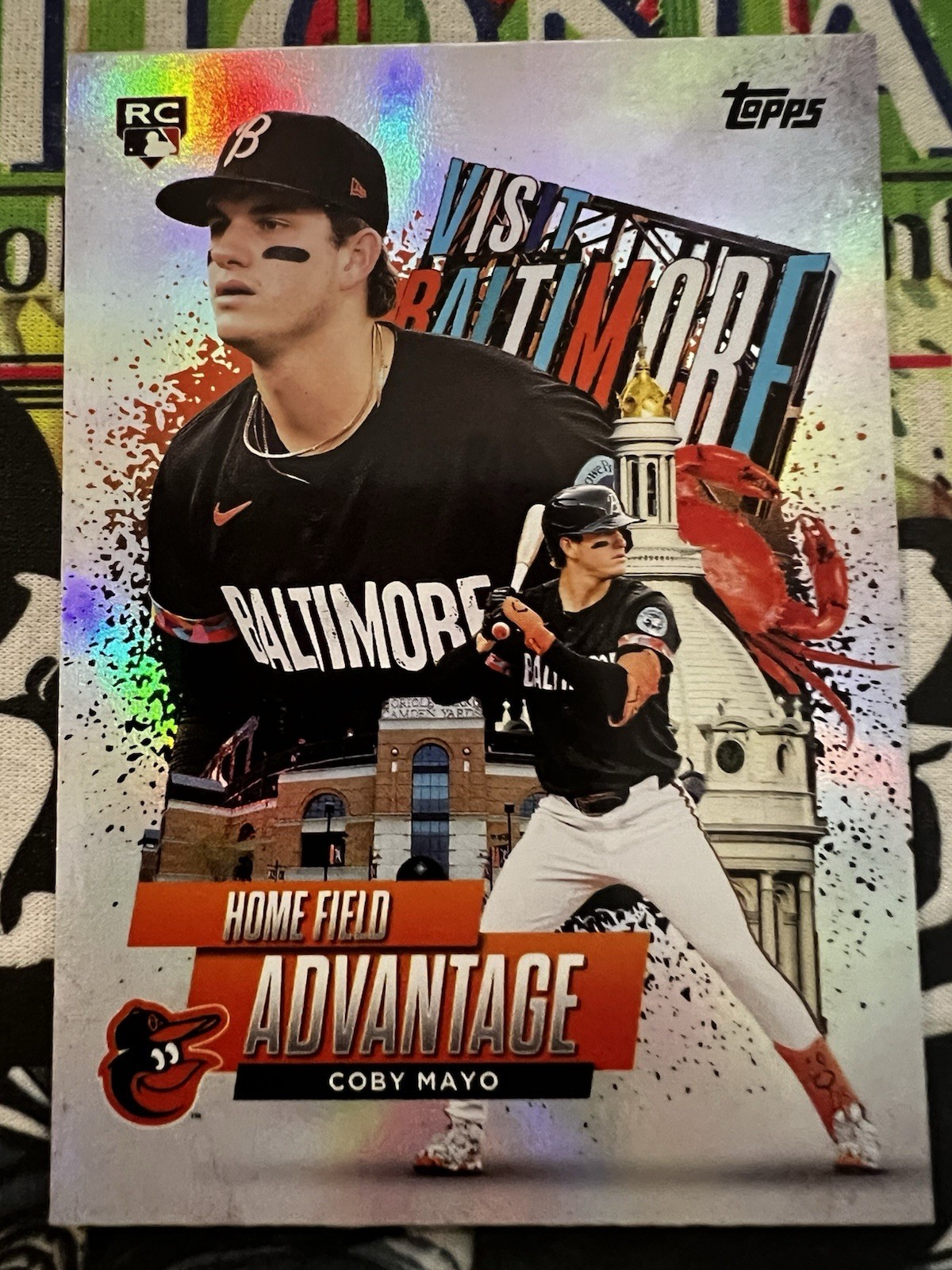 2025 Topps Series 1 Home Field Advantage Coby Mayo Case Hit Orioles RC FREE SHIP