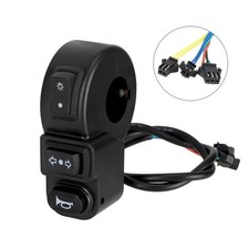 50cm 3 Function Black Switch for Scooter Headlight For horn High Low Beam Mode