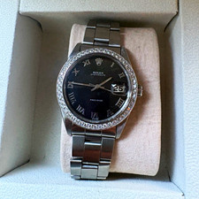 Rolex Oysterdate Manual Mechanical Black Dial...