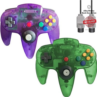 Wired N64 Controller for Classic Games - Comfortable Grip & 10 Function Buttons