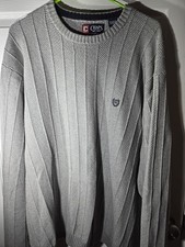 Chaps Knit Sweater Men XXL Preppy Crest Academia 90's Classic Y2K