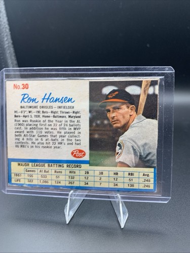 1962 Ron Hansen #30
