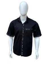 African Button Down Shirt for Men  Patch Pocket   Cotton Short Sleeve Top 5XL