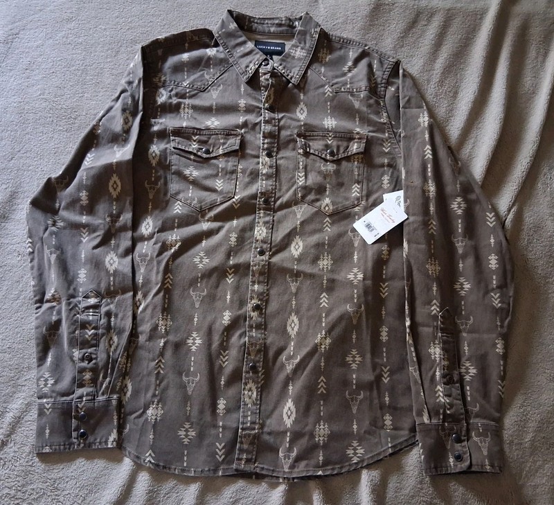 New Lucky Brand M Medium Western Style Shirt NWT 