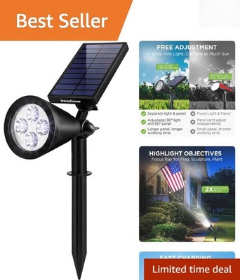 Bright Cool White Solar Spotlights - Perfect for Pathways and Garden Uplighting