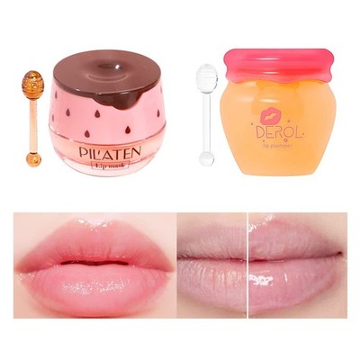 SWETIYOU Lip Plumper Mask Set, 2 Piece Ginger and Strawberry 