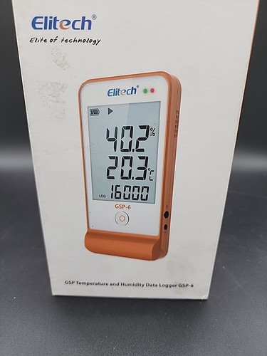 Elitech GSP-6 Temperature Humidity Data Logger  - Tested