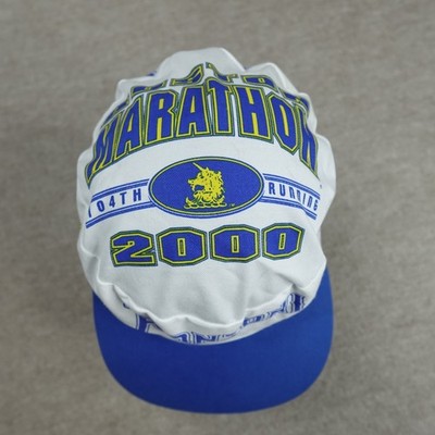 Boston Marathon Hat White Painters Cap 2000 Ronzoni Vintage 104th NEW