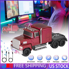 Retro Red Car Portable Bluetooth Speaker With USB Port/FM Radio/Aux Inputs New