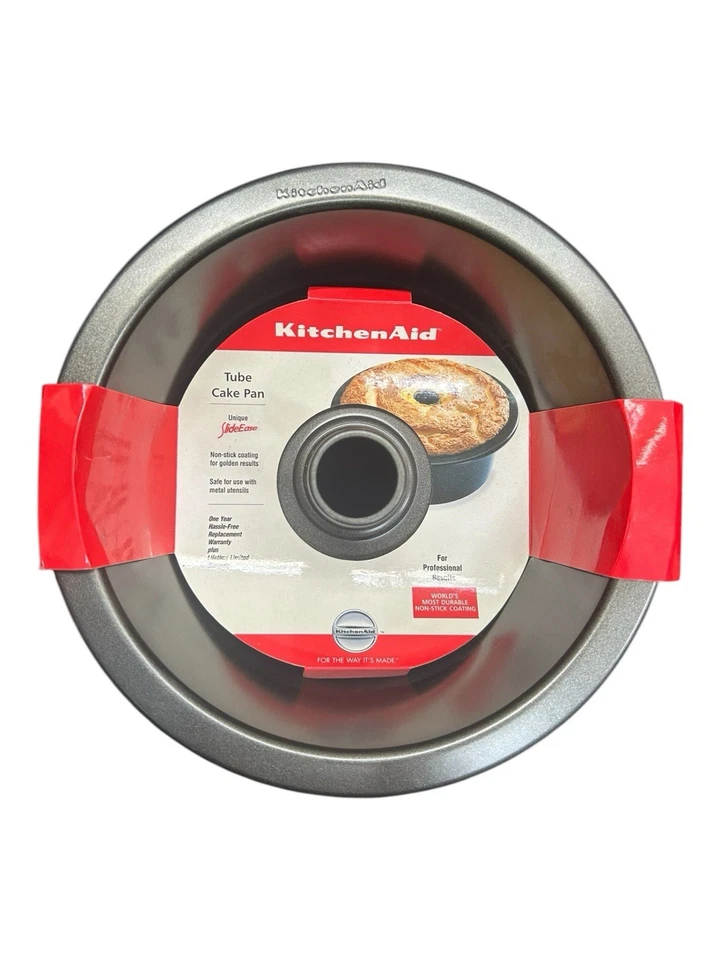 KITCHENAID ANGEL Comida Resistente 9" Antiadherente 2 PC Cake Pan Bundt Tubo New - Imagen 1 de 4