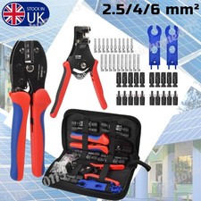 Solar Crimper Wire Striper Crimping Tool Set for 2.5/4/6mm² Solar Panel PV Cable