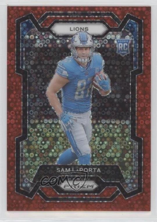 2023 Panini Prizm Rookies No Huddle Red Prizm 45/70 Sam LaPorta #332 07lk