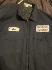 Vintage Sears Auto Jacket Mens Xl Blue