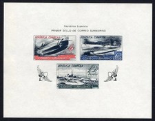 Spain Civic War 1938 Submarine Post Impref Essay SS Reproduction Stamp sv
