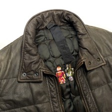 Human Made Brown Lambskin Leather Puffer Bomb...