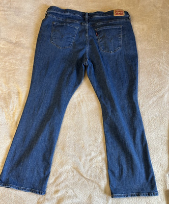 B9. Levi's  Women Denim Blue Jeans Sz 20 Short Perfectly Shaping Bootcut Work